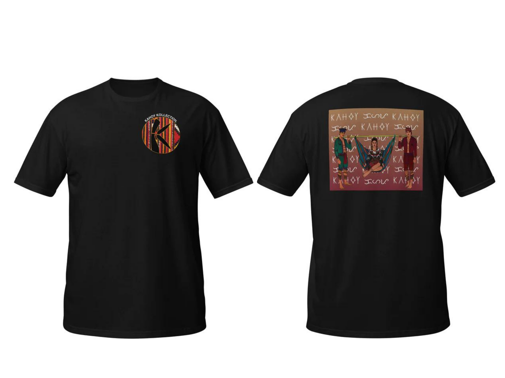 Kahoy-k-tribeedition Canvas Print Black T-Shirt for Women's Tshirt Vintage | Gifts for Girlfriend | tshirt Women graphic | lover gifts | Gifts for Her | Womens Short Sleeve