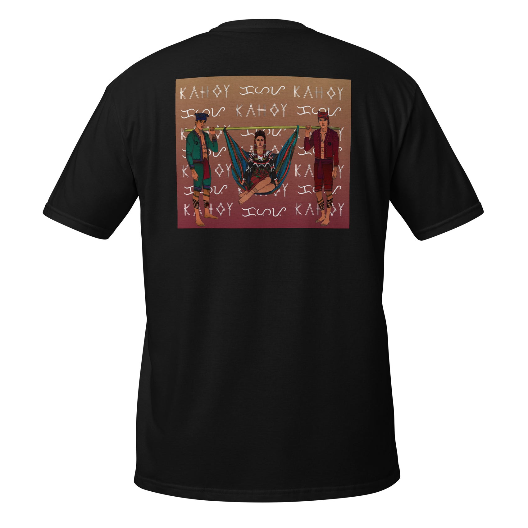 Kahoy-k-tribeedition Canvas Print Black T-Shirt for Women's Tshirt Vintage | Gifts for Girlfriend | tshirt Women graphic | lover gifts | Gifts for Her | Womens Short Sleeve