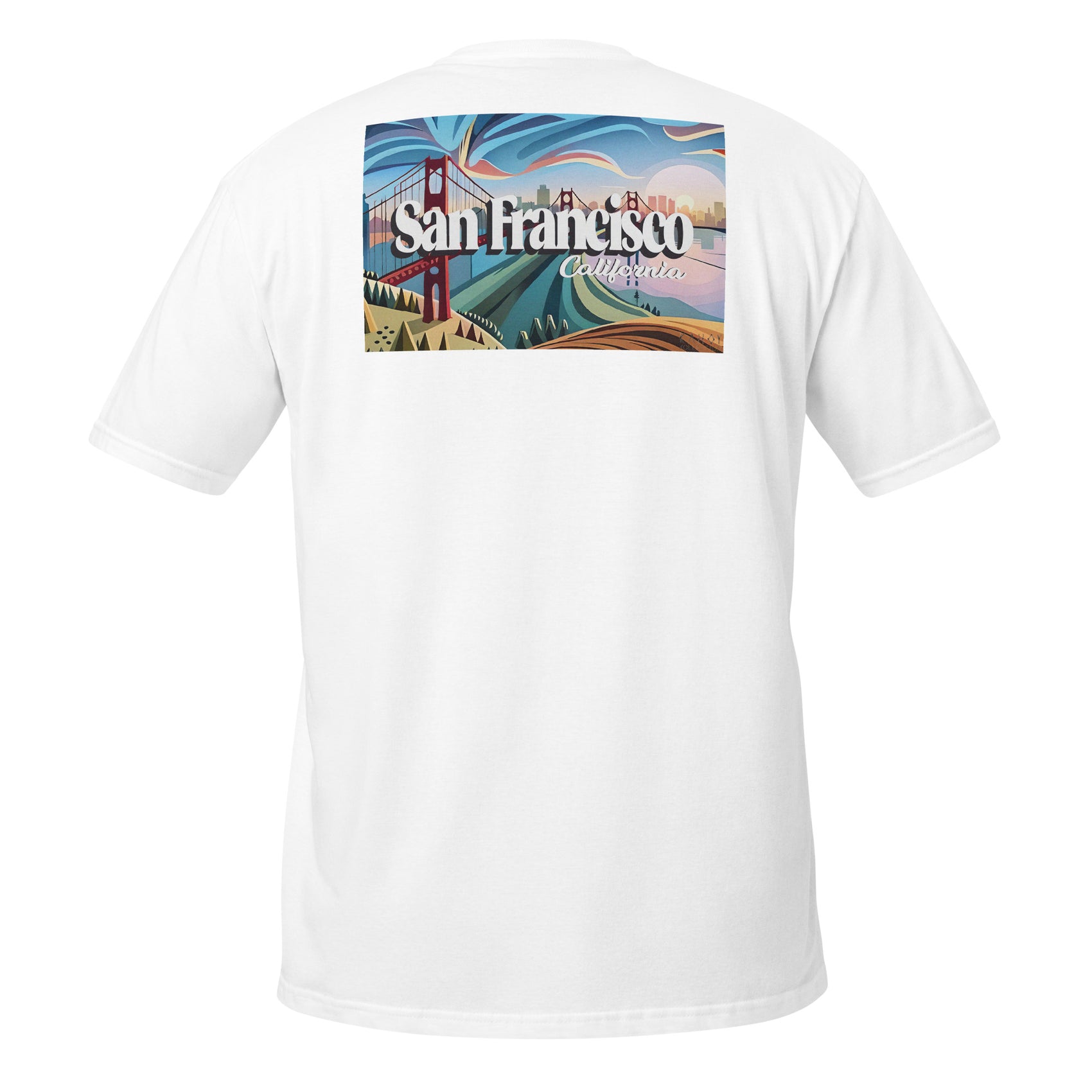 San Francisco Canvas Print T-Shirt | Women's Tshirt Vintage | T-shirt for Women | Gifts for Girlfriend | tshirt Women graphic | lover gifts | Gifts for Her | Womens Short Sleeve