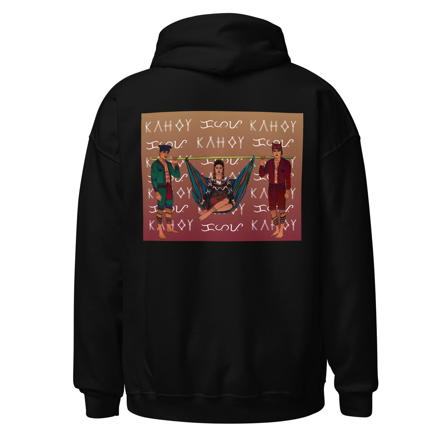 Kahoy-k-tribeedition Front and Back design Black Hoodies For Men's, Gift for Him, Lover Gift Hoodies, Hoodie for Men, Novelty, Birthday Gift, Adults Hoodie