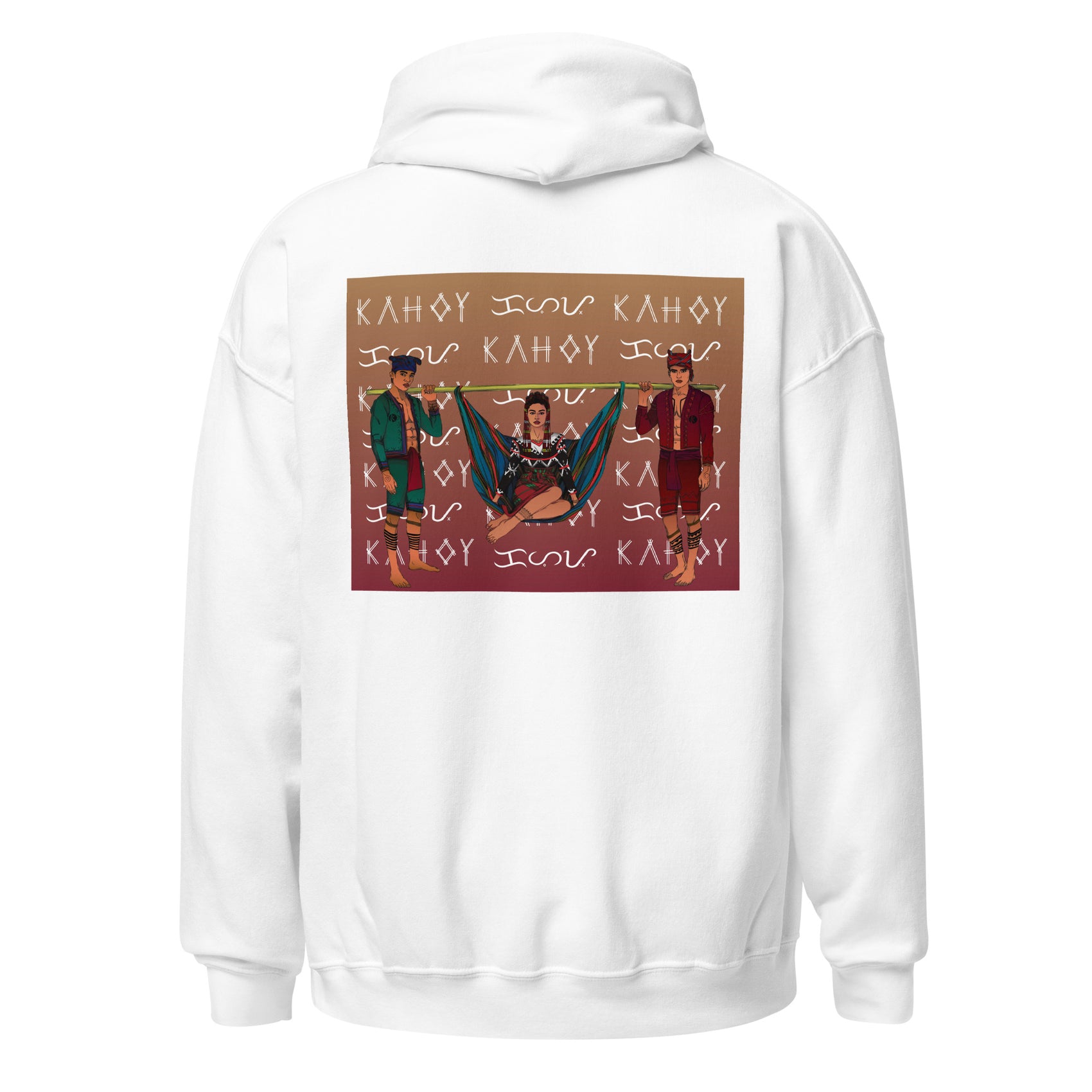 Kahoy-k-tribeedition Front and Back design White Hoodies For Men's, Gift for Him, Lover Gift Hoodies, Hoodie for Men, Novelty, Birthday Gift, Adults Hoodie