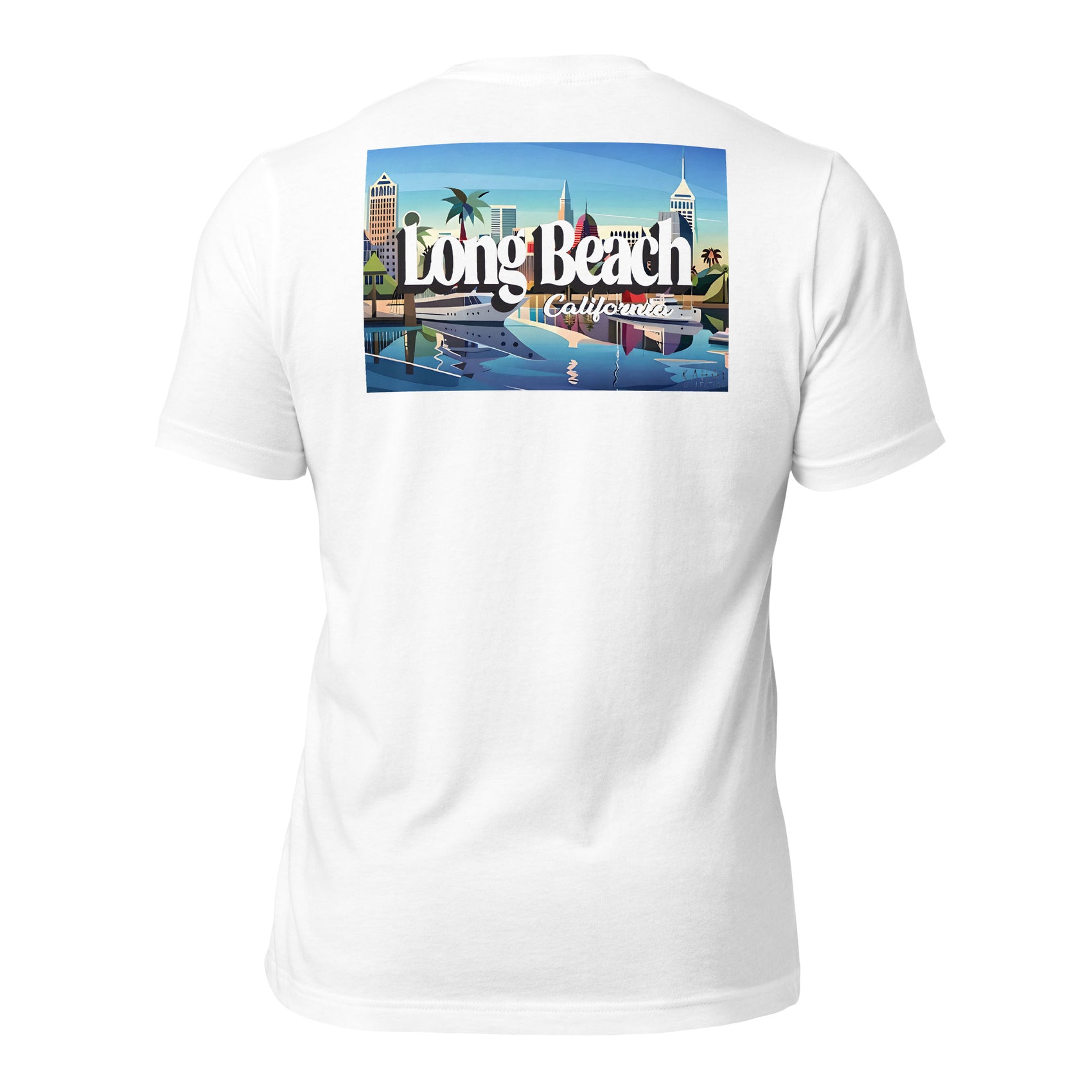 Long Beach California Canvas Print T-Shirt | Men's Tshirt Vintage | T-shirt for men | Gifts for Boyfriend | tshirt men graphic | lover gifts | Gifts for Him | Mens Short Sleeve
