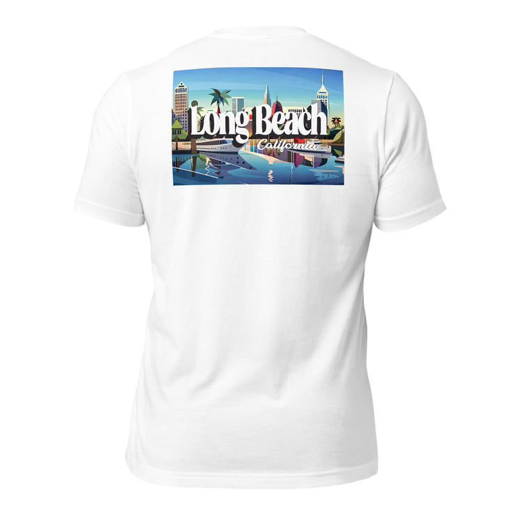 Long Beach California Canvas Print T-Shirt | Men's Tshirt Vintage | T-shirt for men | Gifts for Boyfriend | tshirt men graphic | lover gifts | Gifts for Him | Mens Short Sleeve